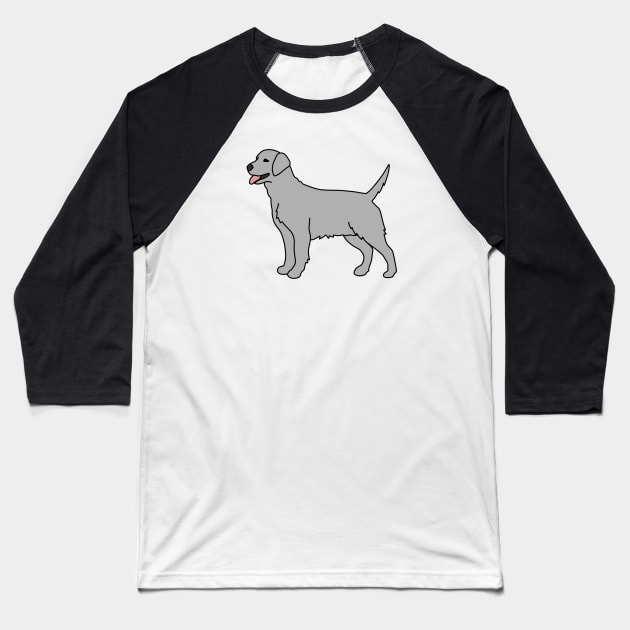 Silver Labrador Baseball T-Shirt by Kelly Louise Art